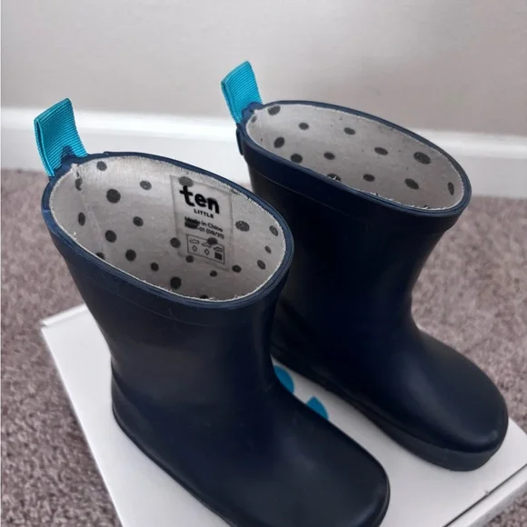 Navy Blue Waterproof Rain Boots - Picture 2 of 5